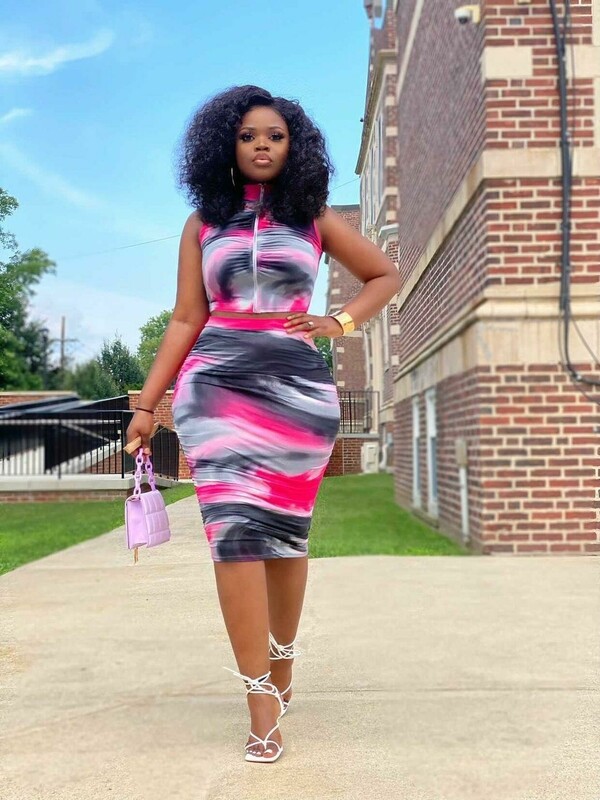 Ruched Two Piece Set