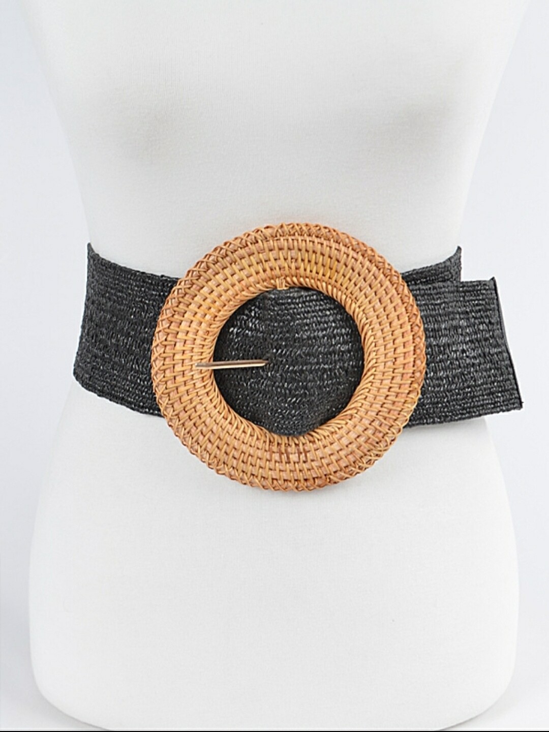 Plus Black Bamboo Elastic Belt