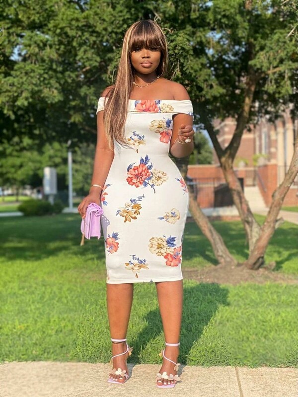 White Flowery Dress