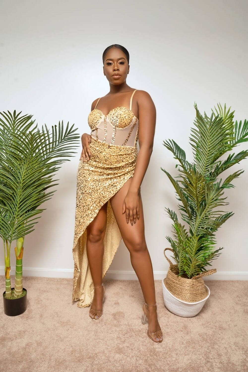 Gold Sequins Dress