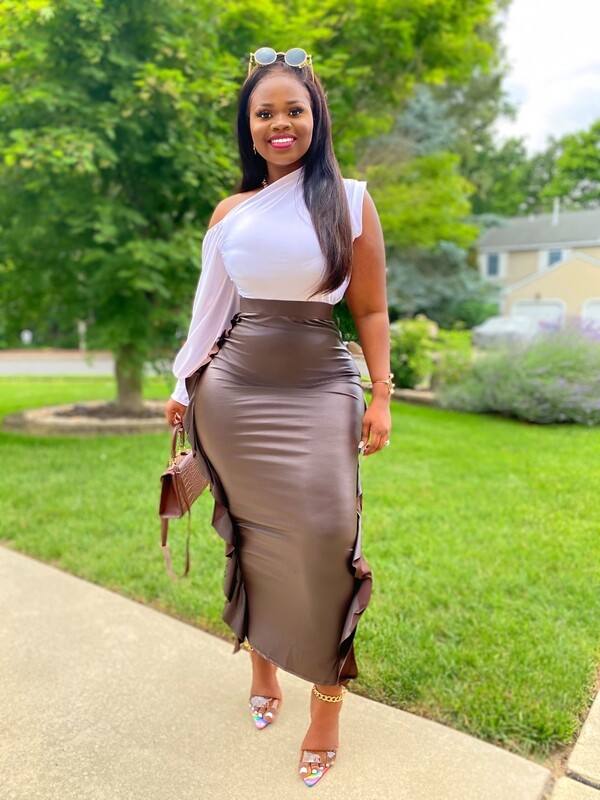 Brown Leather Skirt