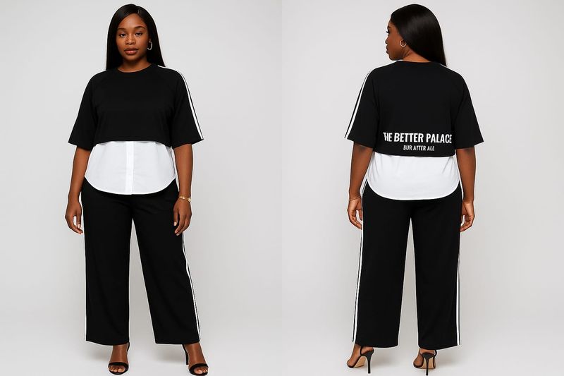Boss Chic Black and White Pant set