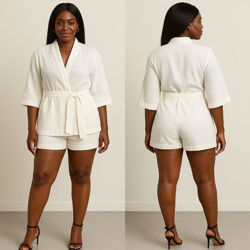 Lilian White Two Pieces Short Set