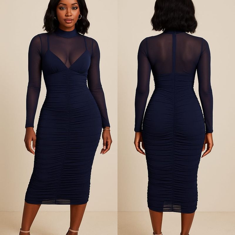 Bella Midi Blue Dress