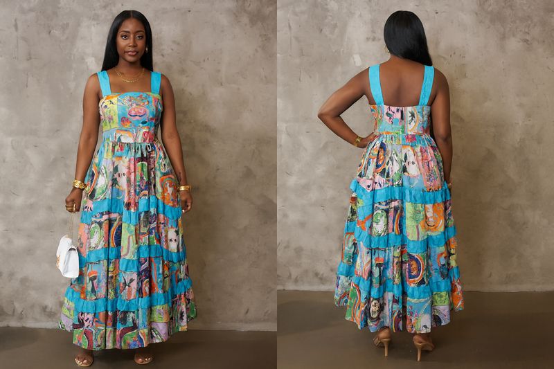 Jojo Multi Color Maxi Dress