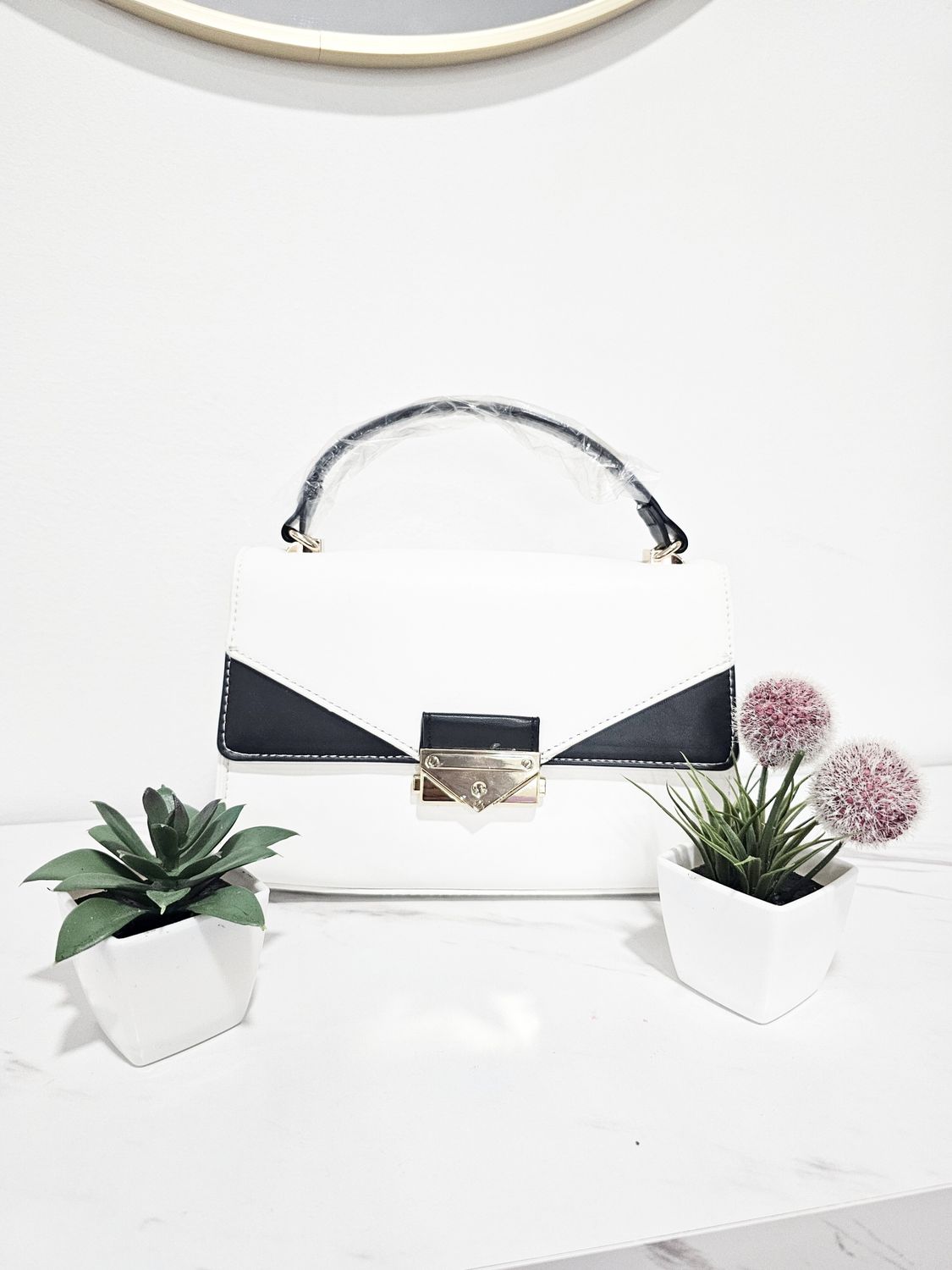 White Two Tone Mini Bag