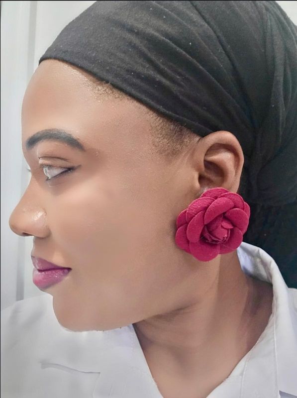 Red Flower Earrings