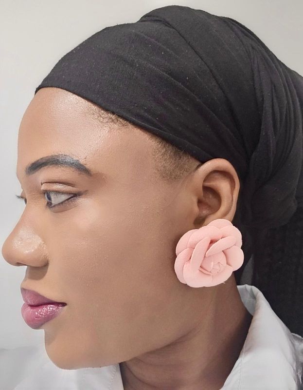 Pink Flower Earrings