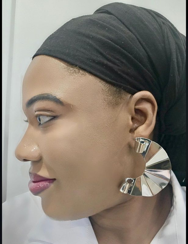 Silver Metal Earrings