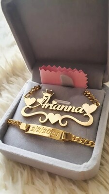 RIBBON HEART BABY SET