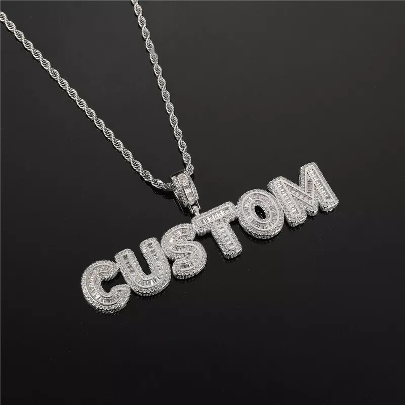 SMALL ICY BAGUETTE PENDANT