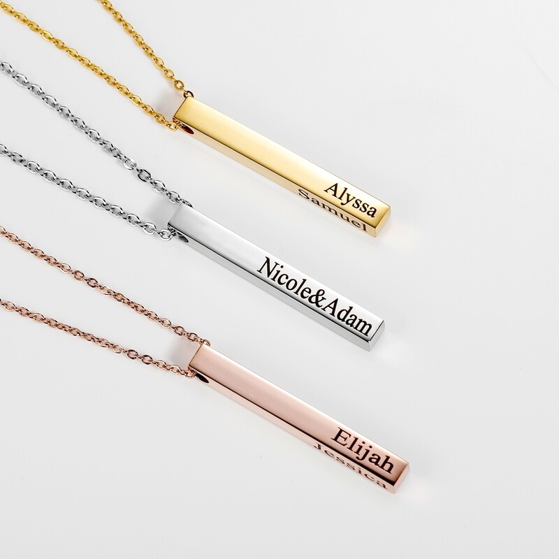 3D VERTICAL BAR NECKLACE