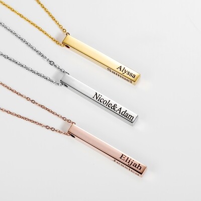 3D VERTICAL BAR NECKLACE