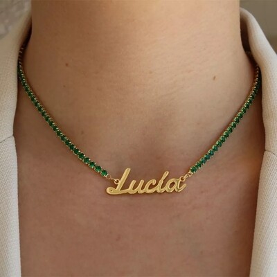 2.5MM TENNIS NAME NECKLACE