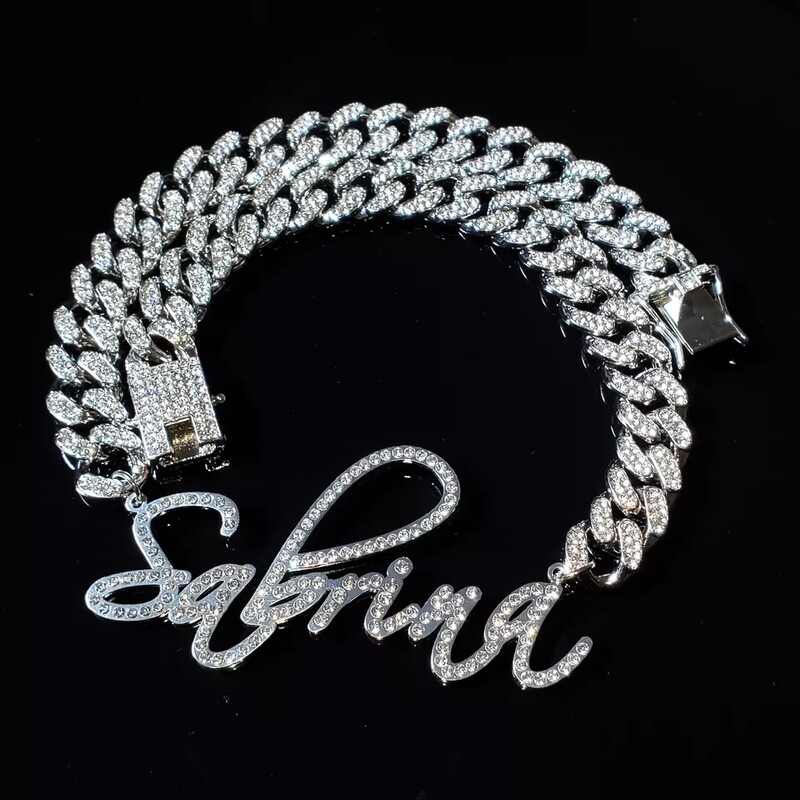 CUBAN LINK ICY NAMEPLATE