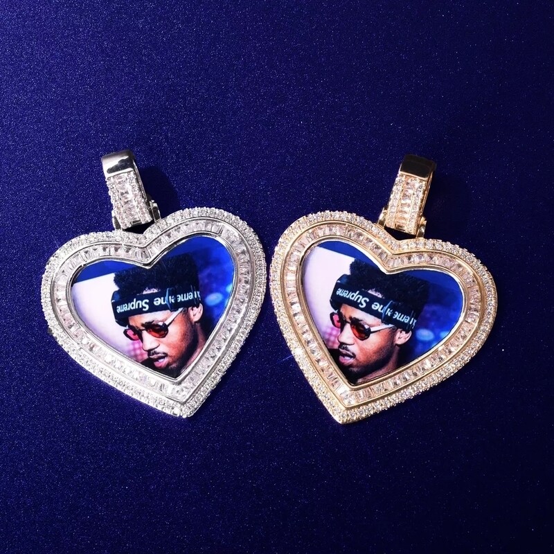 HEART SHAPED BAGUETTE MEDALLION