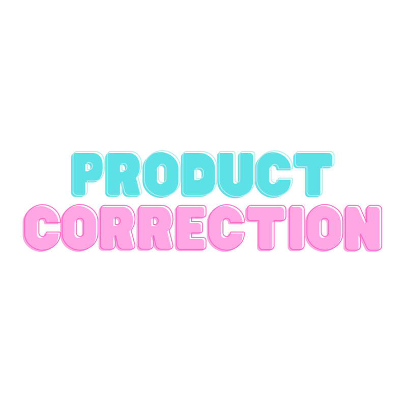 PRODUCT CORRECTION