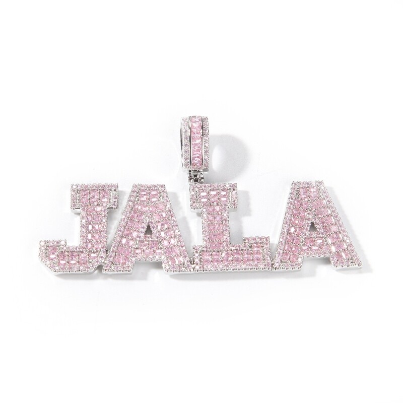 BLOCK FONT ICY PENDANT