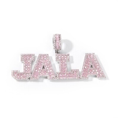 BLOCK FONT ICY PENDANT