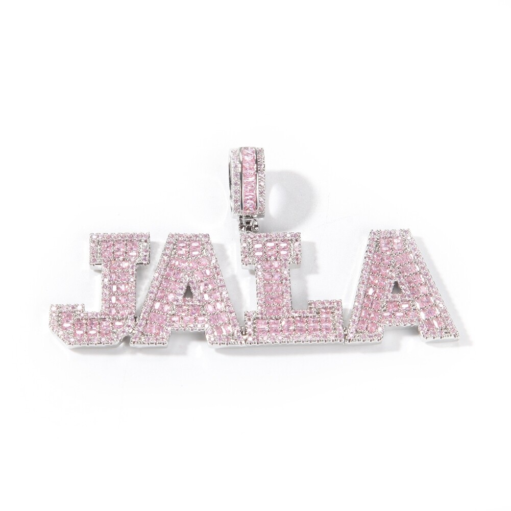 BLOCK FONT ICY PENDANT
