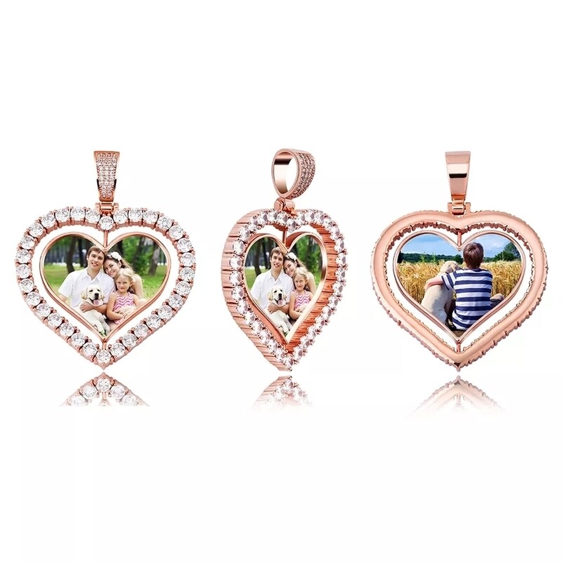 DOUBLE SIDED HEART MEDALLION