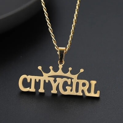 BIG CROWN CUBAN LINK PENDANT
