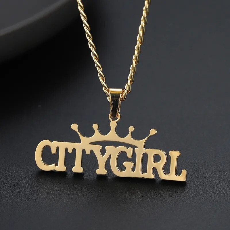 BIG CROWN CUBAN LINK PENDANT