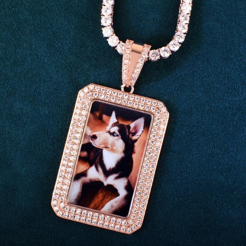 DOUBLE DIAMOND ROW RECTANGULAR MEDALLION
