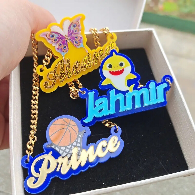 ACRYLIC CARTOON CHARACTER KIDS NECKLACE