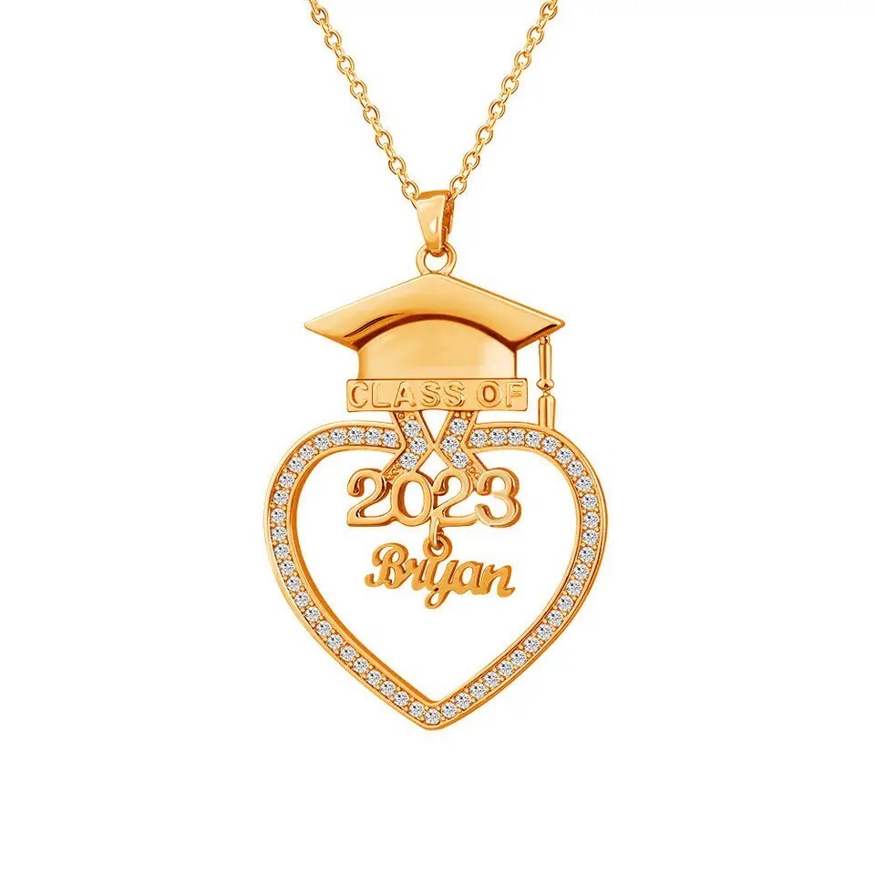 ICY HEART SHAPED GRADUATE NECKLACE
