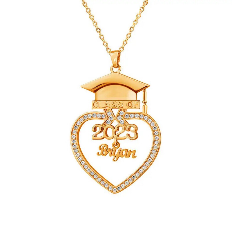 ICY HEART SHAPED GRADUATE NECKLACE