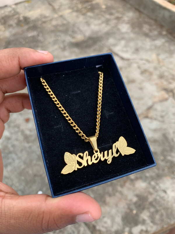 BUTTERFLY EFFECT NAME NECKLACE