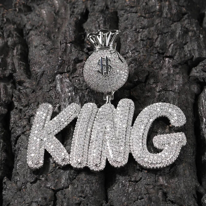ICY PUNK FONT PENDANT w/ MONEYBAG BAIL
