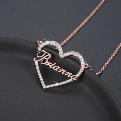 DIAMOND HEARTS NAME NECKLACE