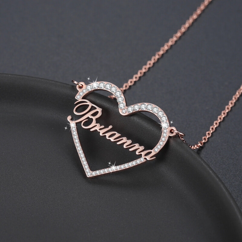 DIAMOND HEARTS NAME NECKLACE