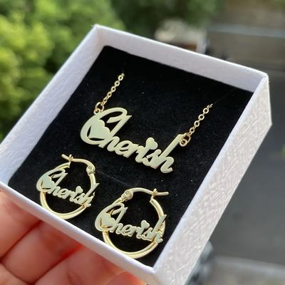 BASIC NECKLACE &amp; HOOPS SET
