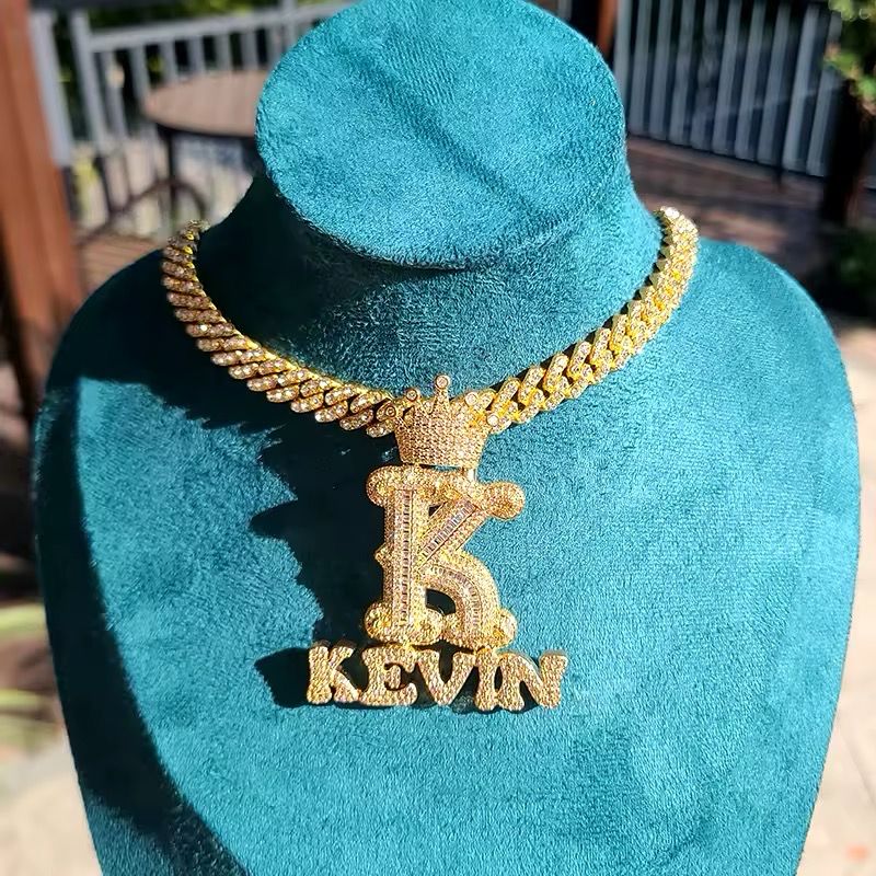 BIG BREEZE INITIAL ICY PENDANT