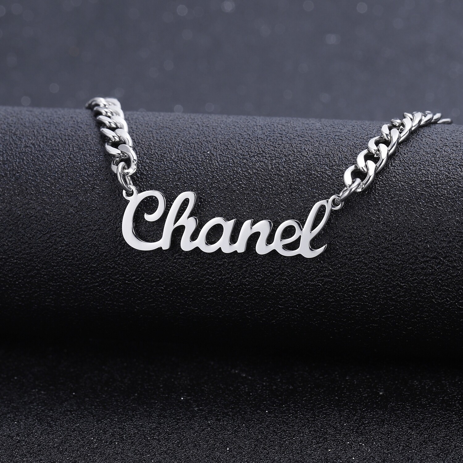 CUBAN LINK NAME NECKLACE