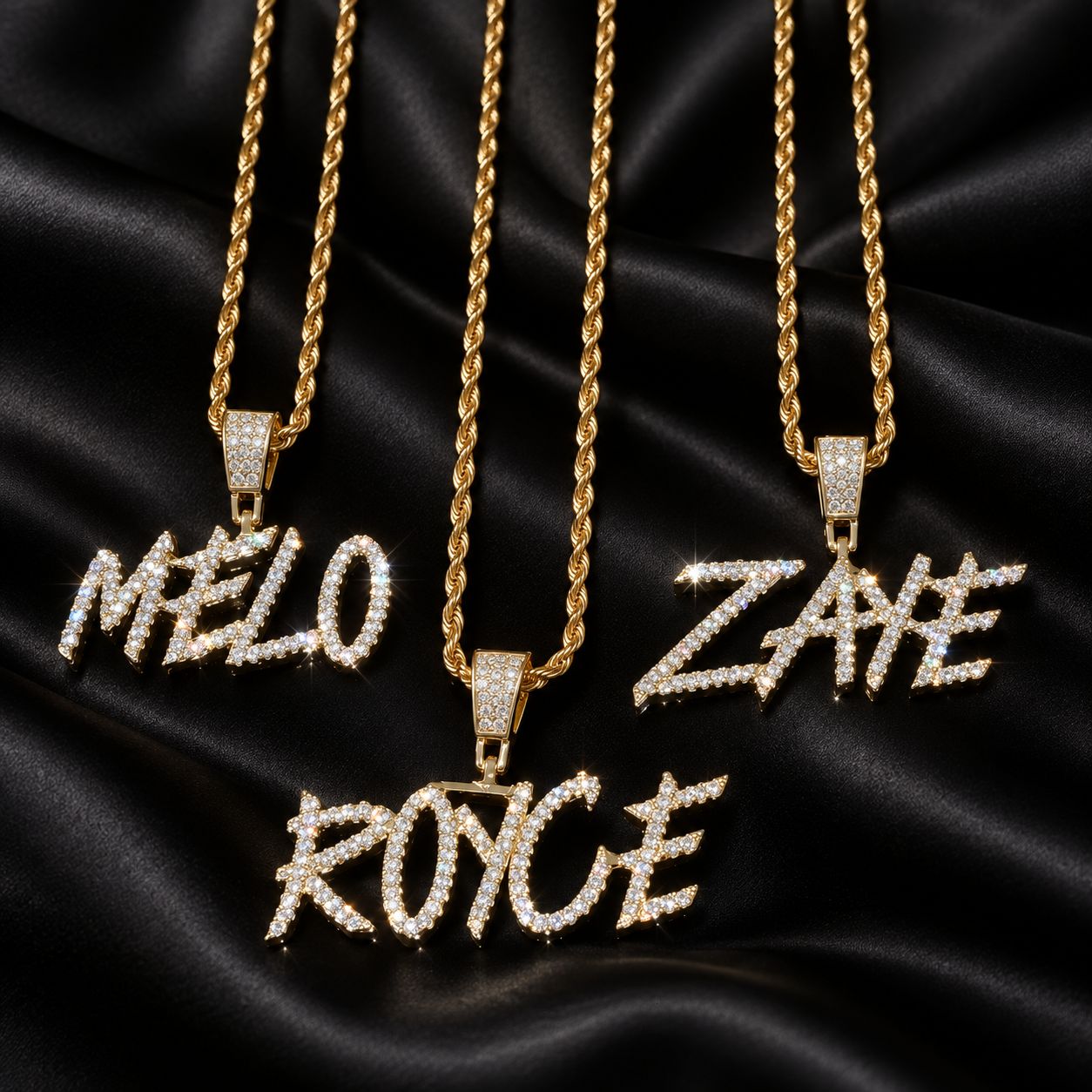STICK LETTER ICY PENDANT