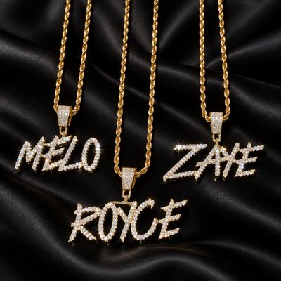 STICK LETTER ICY PENDANT