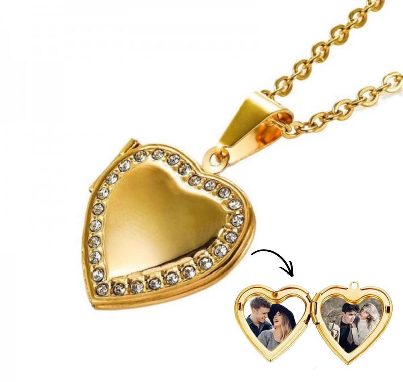 DIAMOND RIM PICTURE LOCKET
