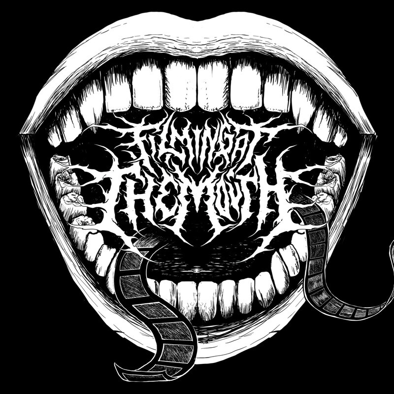 B&amp;W Mouth T-Shirt - Black