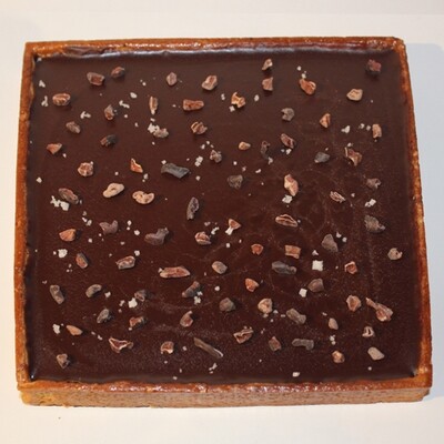 Square chocolate tart