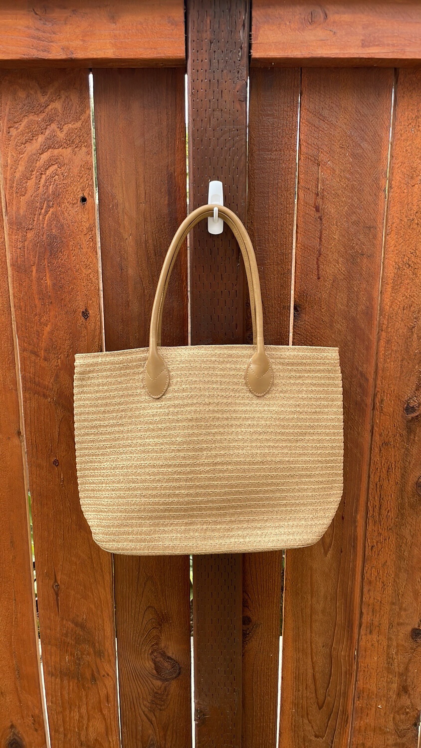 Spring Summer Woven Floral Lined Bag