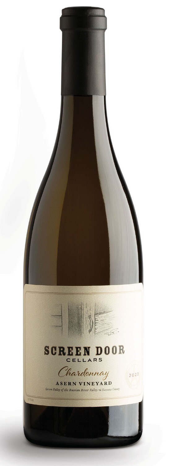 Screen Door Cellars 2020 Chardonnay, Asern Vineyard, Green Valley of the Russian River Valley, Sonoma County