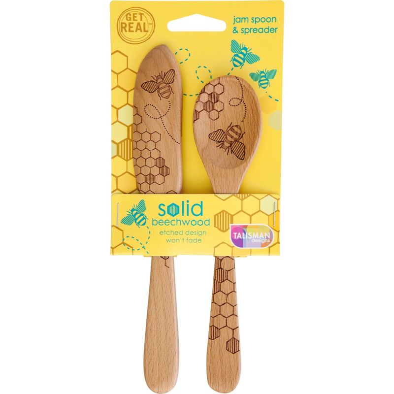 Honey Bee Jam Spoon/Spreader Set and Honey Spreader