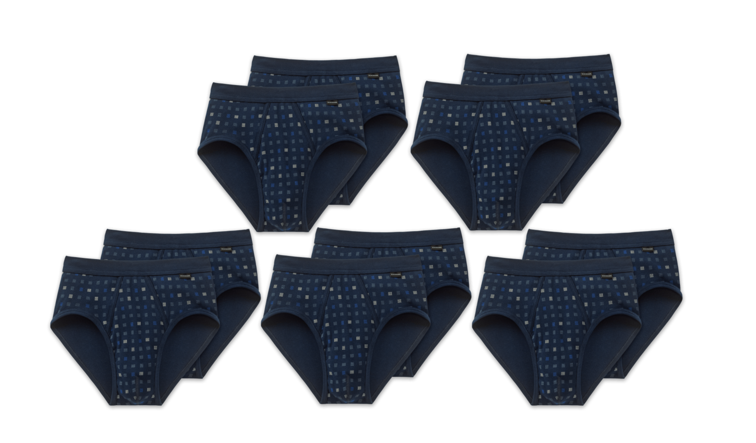10 SCHIESSER Essentials Sportslips mit Eingriff navy blau kariert