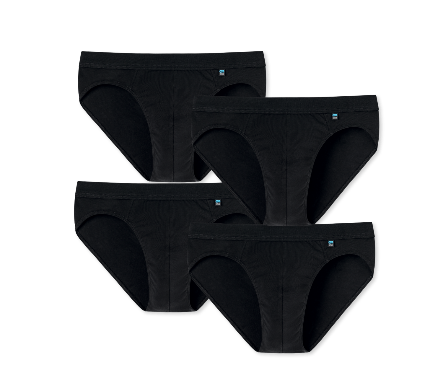 4 SCHIESSER Rio-Slips schwarz - Long Life Cotton