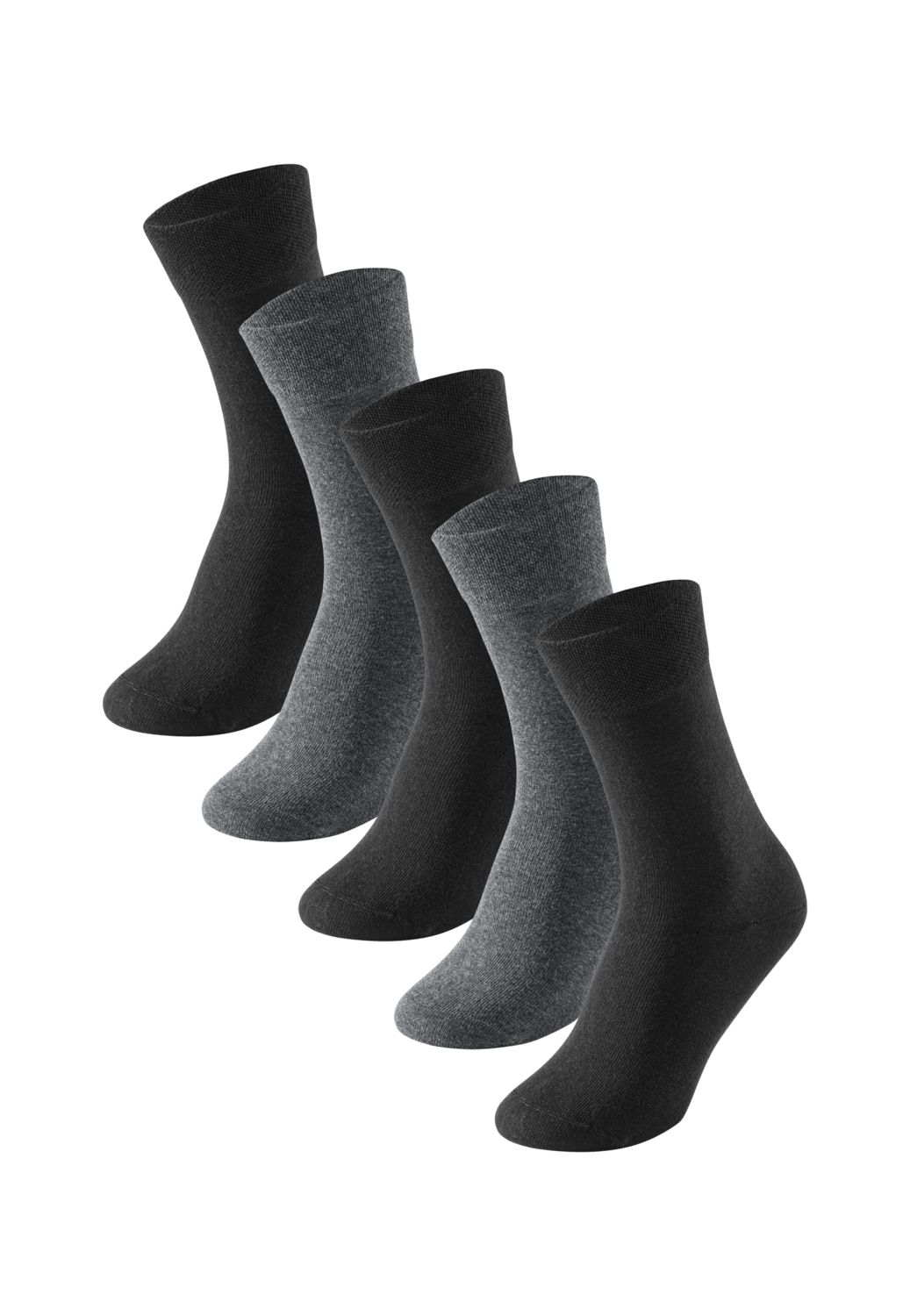 5 SCHIESSER Bluebird Herrensocken stay fresh schwarz/grau sortiert
