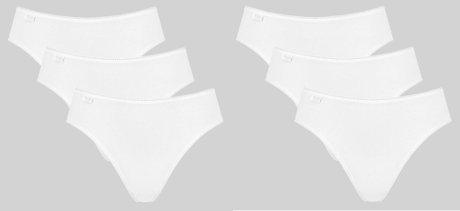 6 Sloggi 24/7 Cotton Tai Slips Damen Weiß